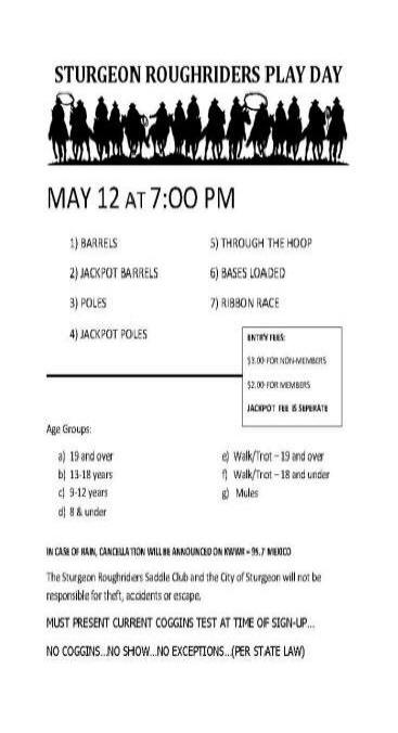 Sturgeon Roughriders Play Day May 12